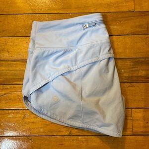 Lululemon low rise speed up shorts. Size: 2 with 2.5” inseam.